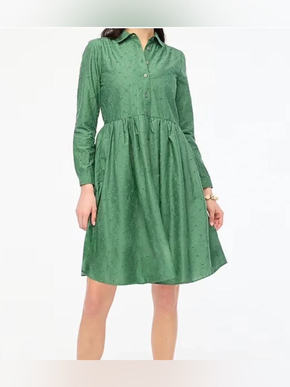 J. Crew Eyelet Mini Shirt Dress